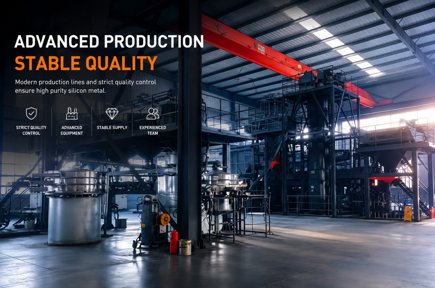 Silicon metal factory production workshop