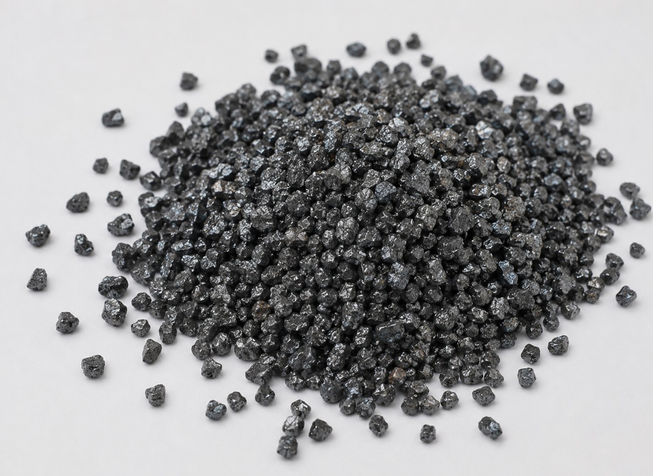 Silicon metal granule sized for refractory